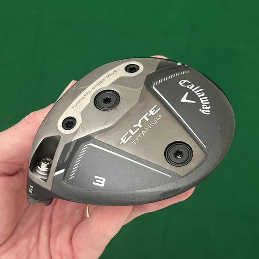 Left Handed Callaway Elyte Titanium 3 Wood (15*) - Club Head & Cover Only