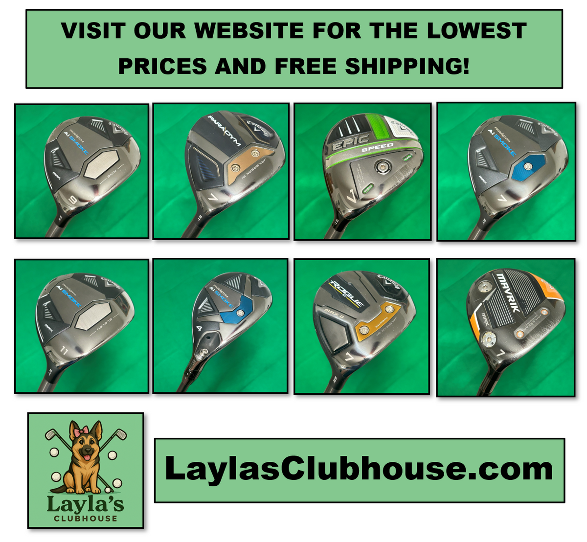 NEW Callaway Ai Smoke Max Fast Fairway 7 Wood Tensei Blue/Silver 40 Senior +HC