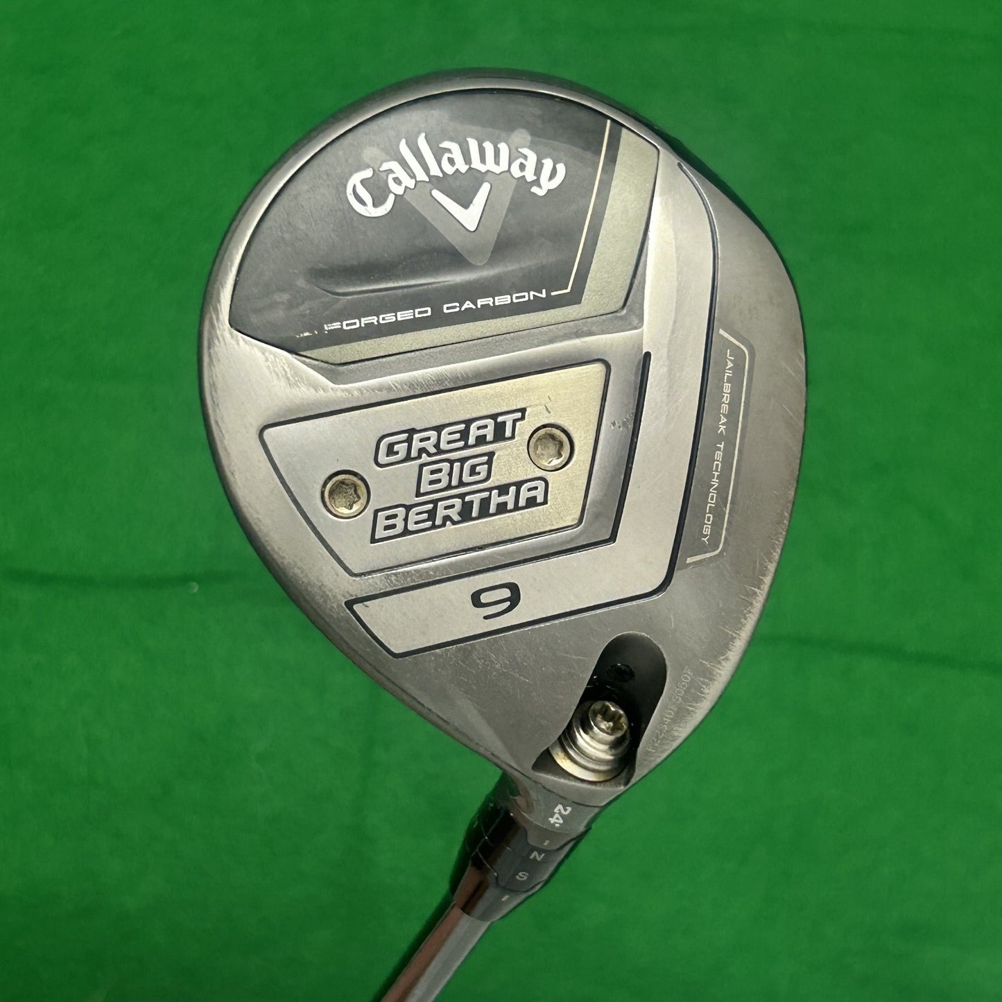 Callaway Great Big Bertha Fairway 9 Wood UST Mamiya Helium Black 4 Senior +HC