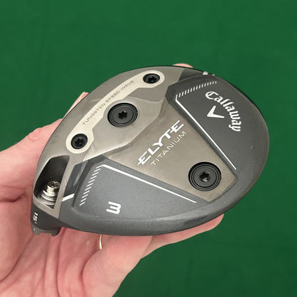 Left Handed Callaway Elyte Titanium 3 Wood (15*) - Club Head & Cover Only