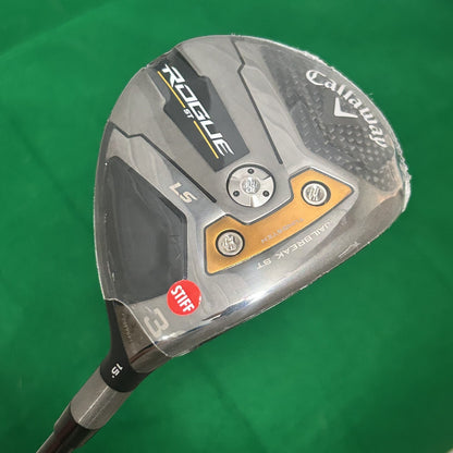 NEW Callaway Rogue ST LS 3 Wood Tensei AV White 75 Stiff Flex +HC Tour Certified