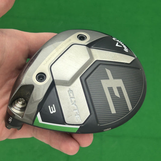 Callaway Left Handed Elyte 3 Wood (15*) - Club Head & Cover Only (Elite)